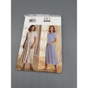 Butterick 4367 DW3 David Warren Dress Sewing Pattern Size 12-16 Vintage